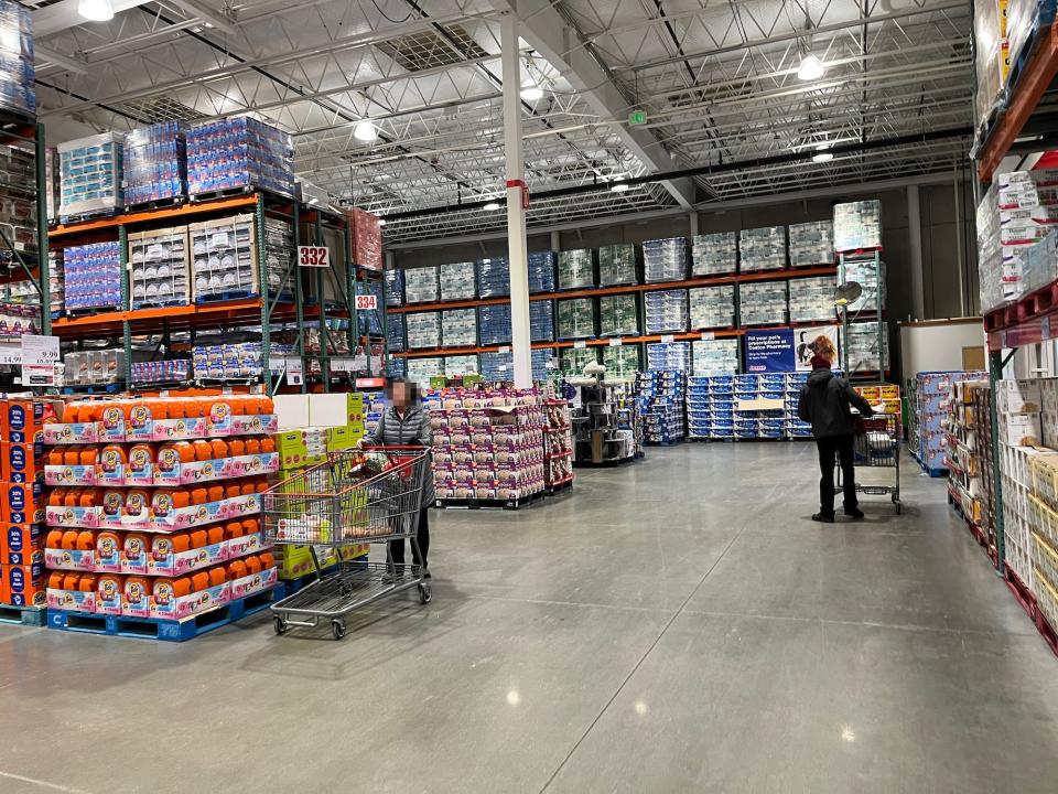 Shoppers at Costco in Wisconsin.