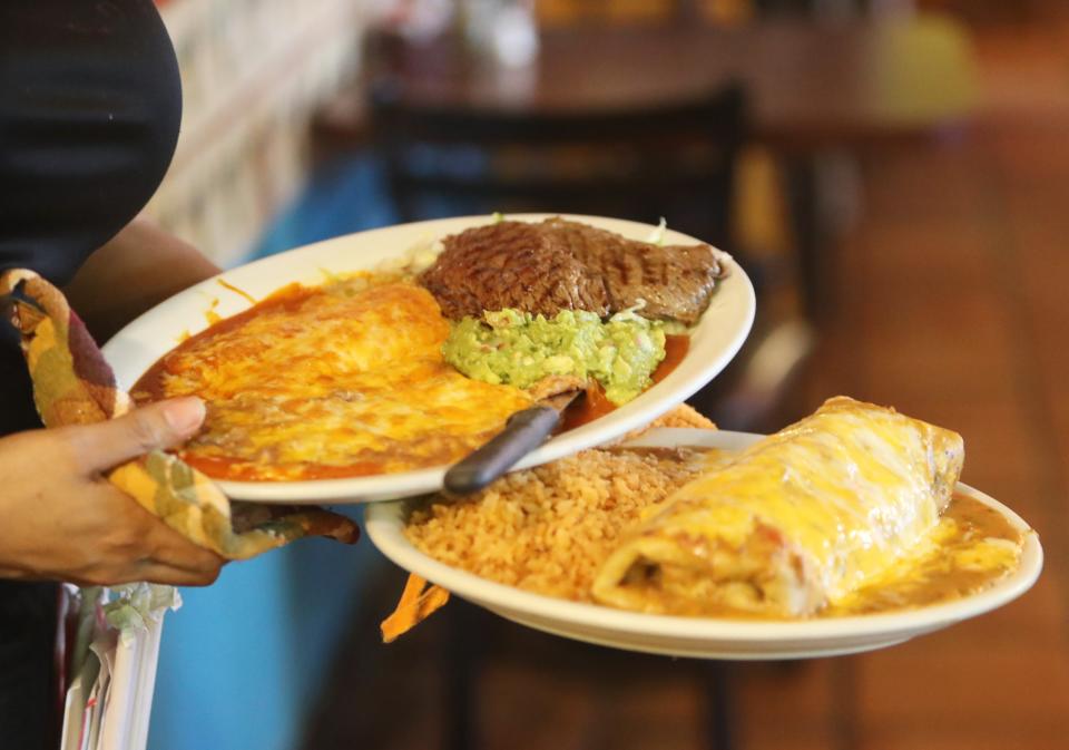 Mexican food is served at Rosita's Place in Phoenix on Wednesday, July 19, 2023. The Medina family has owned Rosita's Place since 1964 and has multiple regular customers.