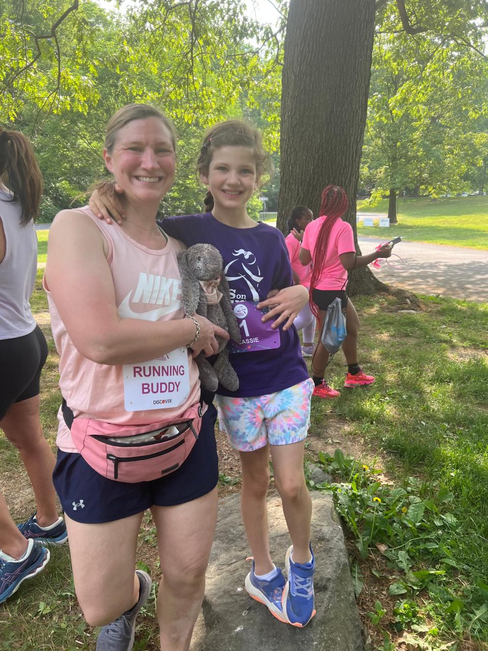 Cassie and her mom, Elizabeth DeChene, completed a 5K together as part of Newark Charter's Girls on the Run group.
