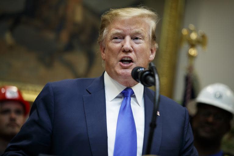 President Trump has pledged his support to the people of France after the iconic Notre Dame cathedral suffered a devastating fire last night. On Twitter, the president noted it was "horrible" to watch the scenes from Paris, and suggested "flying water tankers could be used to put it out." It was confirmed this morning that the fire had been entirely extinguished.Closer to home, Trump is also facing his first Republican challenger for the 2020 presidential election in the form of Massachusetts governor Bill Weld, although is it deemed unlikely that anyone will seize the party's nomination from the incumbent.It was also announced late yesterday that the Mueller report into Russian interference in the 2020 presidential election, and any links to the Trump campaign, would be released in a redacted form to the public this Thursday.Read The Independent's live updates from Washington this Tuesday below.