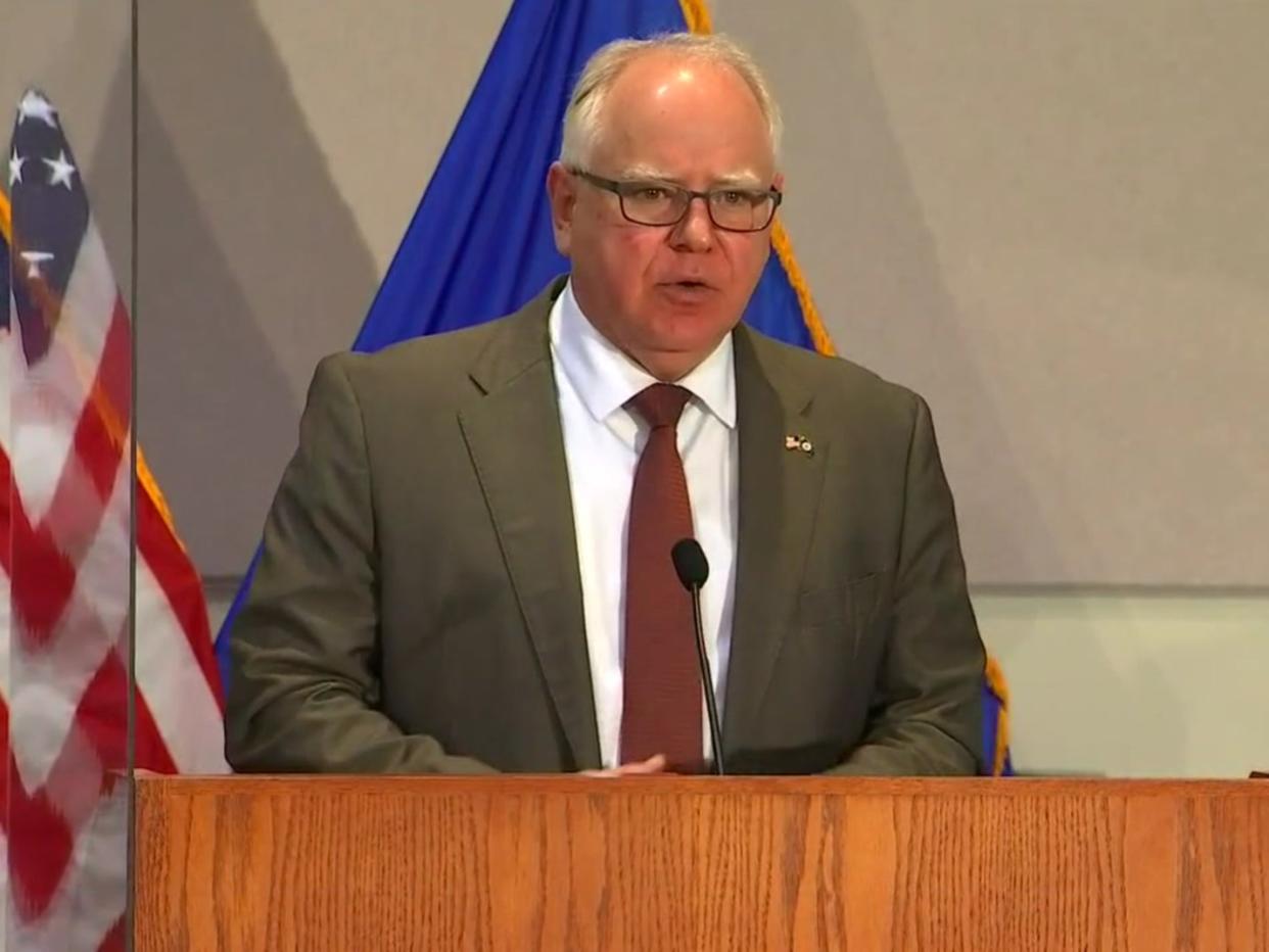 <p>Minnesota governor Tim Walz announces state of emergency for seven counties </p> (FOX 9)
