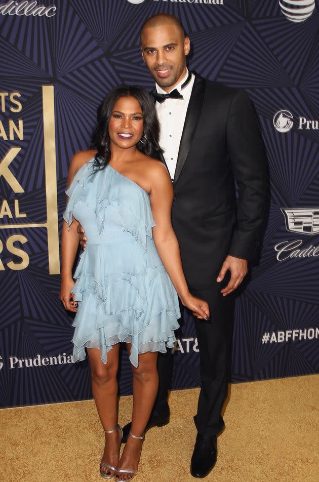 Nia Long and Ime Udoka photographed together on February 17, 2017 in Beverly Hills, California.