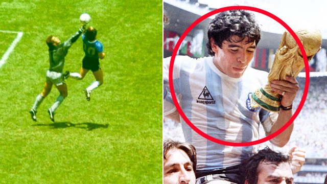 GOAL on X: Diego Maradona's 'Hand of God' shirt has smashed the