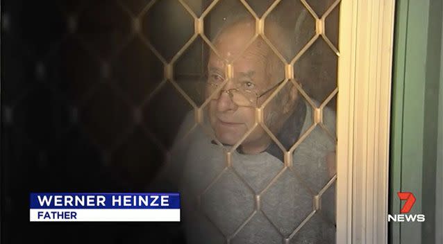 Roman Heinze's father Werner said jail was the right place for his son. Picture: 7 News