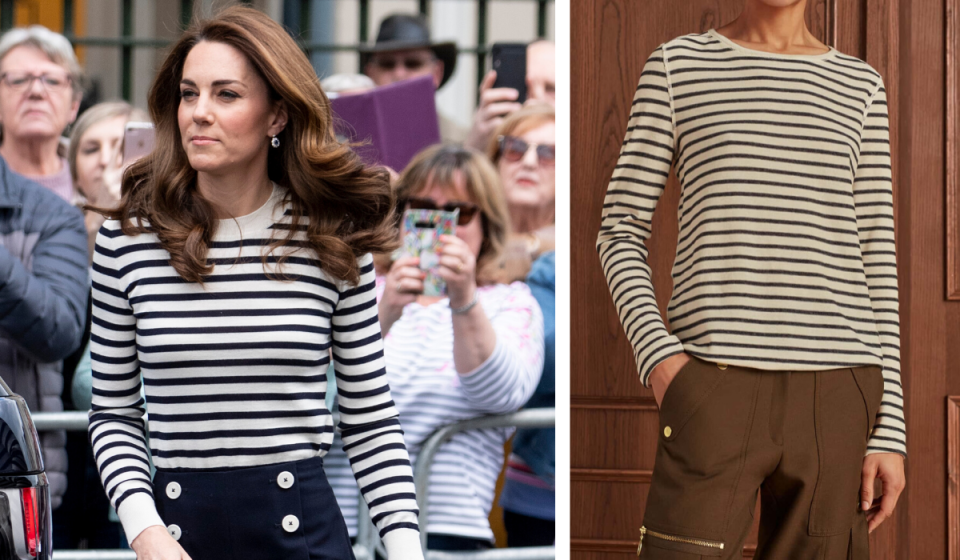 Reversible Raw Edge Breton Sweatshirt. Images courtesy of Mark Cuthbert/UK Press via Getty Images, ME+EM.