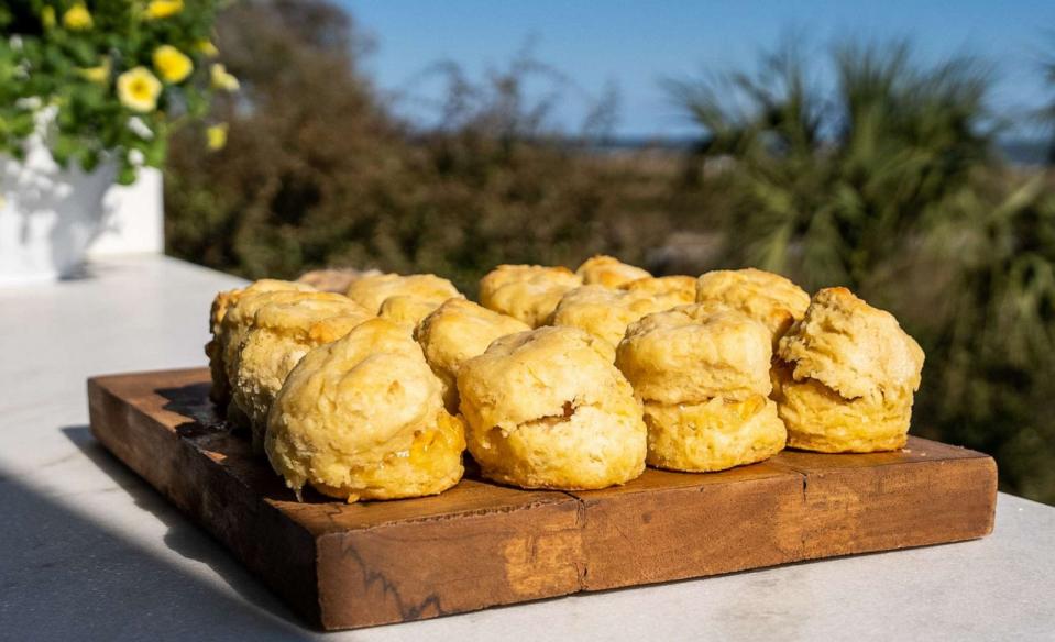 PHOTO: Biscuits with fresh Milo's sweet tea-infused jam. (Julie Florio)