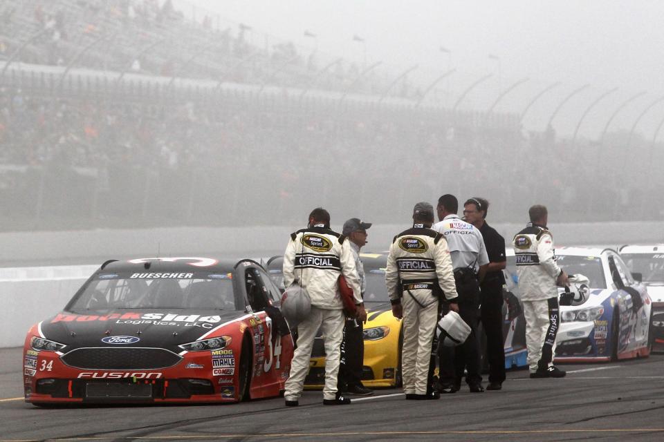 Chris Buescher's winning car on pit road (Getty Images). 