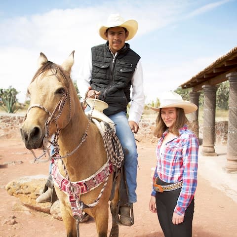 Hearsey had barely ridden a horse before she moved to Mexico - Credit: Channel 4 