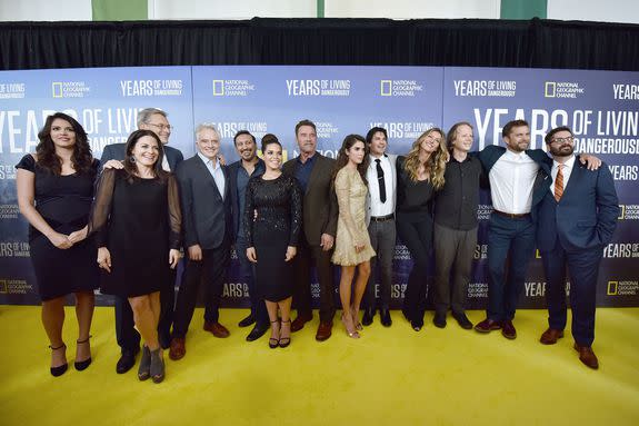 Celebrity correspondents attend the premiere of National Geographic Channel’s "Years of Living Dangerously'"at the American Museum of Natural History in New York, Sept. 21, 2016.