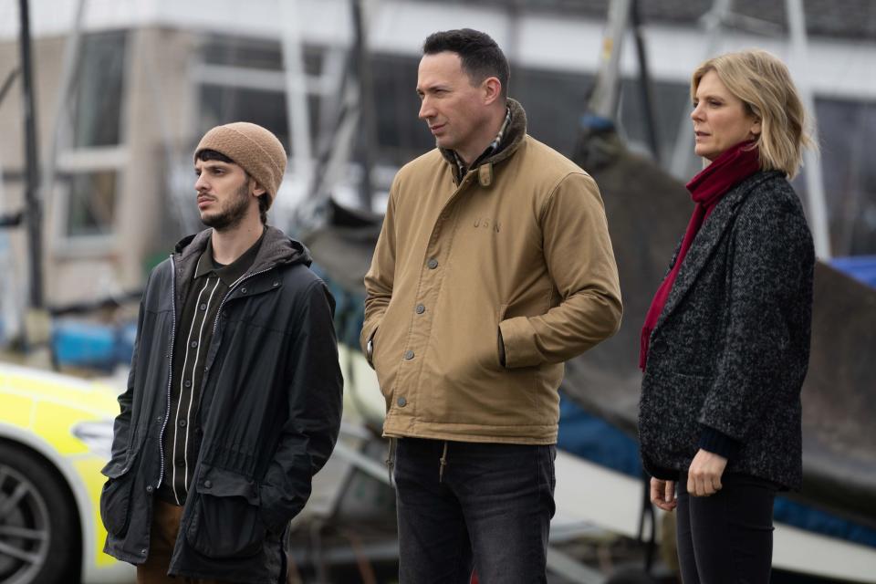 Alistair Michael, David Caves and Emilia Fox in Silent Witness. (BBC)