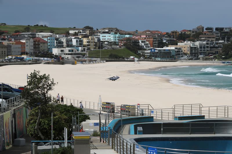 Australia's Bondi Beach remains closed to prevent the spread of the coronavirus disease (COVID-19), in Sydney