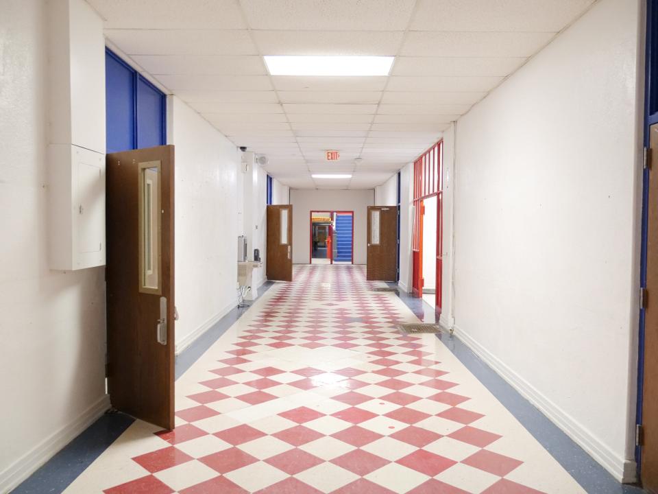 The halls of Hebron Elementary School sit empty for the first time in more than a century. The school was closed at the end of the 2022-2023 school year after opening in 1914.