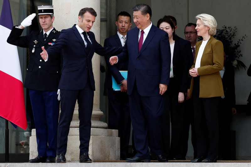 French President Macron and EU Commission President meet China's President Xi in Paris