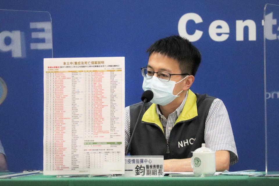 中央流行疫情指揮中心醫療應變組副組長羅一鈞今（11）日說明針對疫情進行說明。