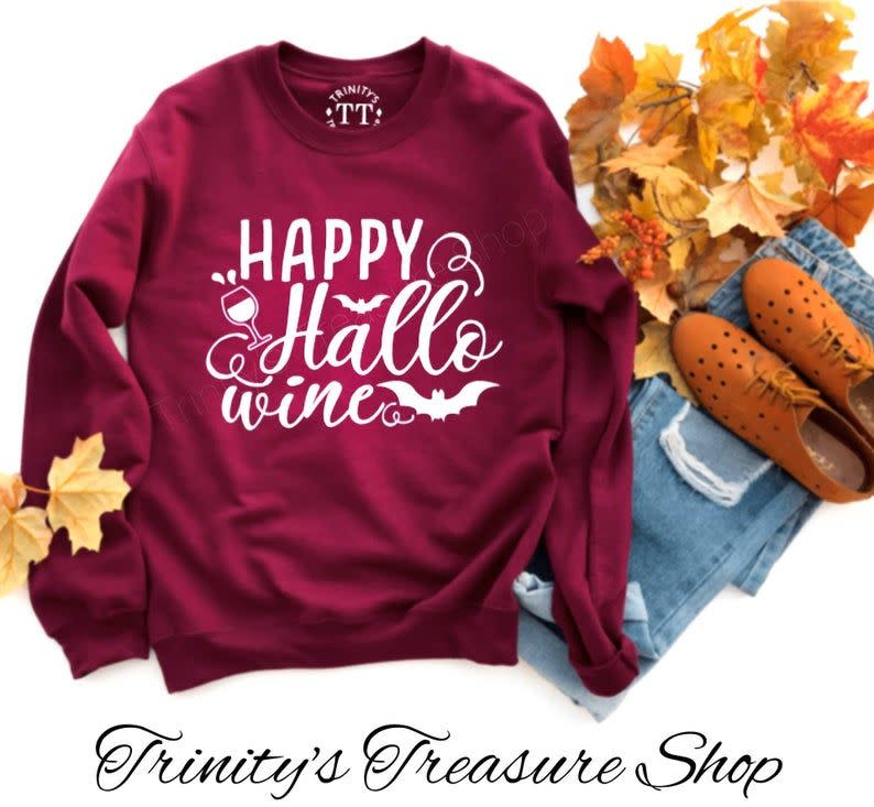 11) Happy Hallowine Sweatshirt