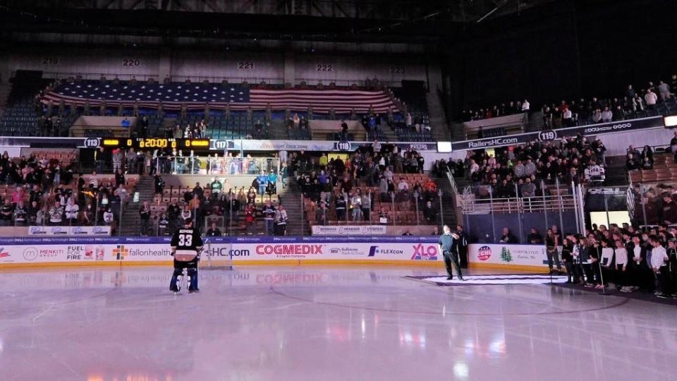 The Worcester Railers hosted Military Appreciation Night at the DCU Center on Saturday.