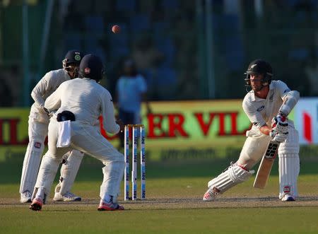Cricket - India v New Zealand - first test cricket match - Green Park Stadium, Kanpur, India - 25/09/2016. New Zealand's Luke Ronchi plays a shot. REUTERS/Danish Siddiqui