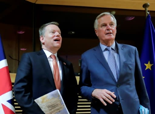 Sources said UK Brexit negotiator David Frost and his EU opposite number Michel Barnier did not shake hands because of fears over the coronavirus