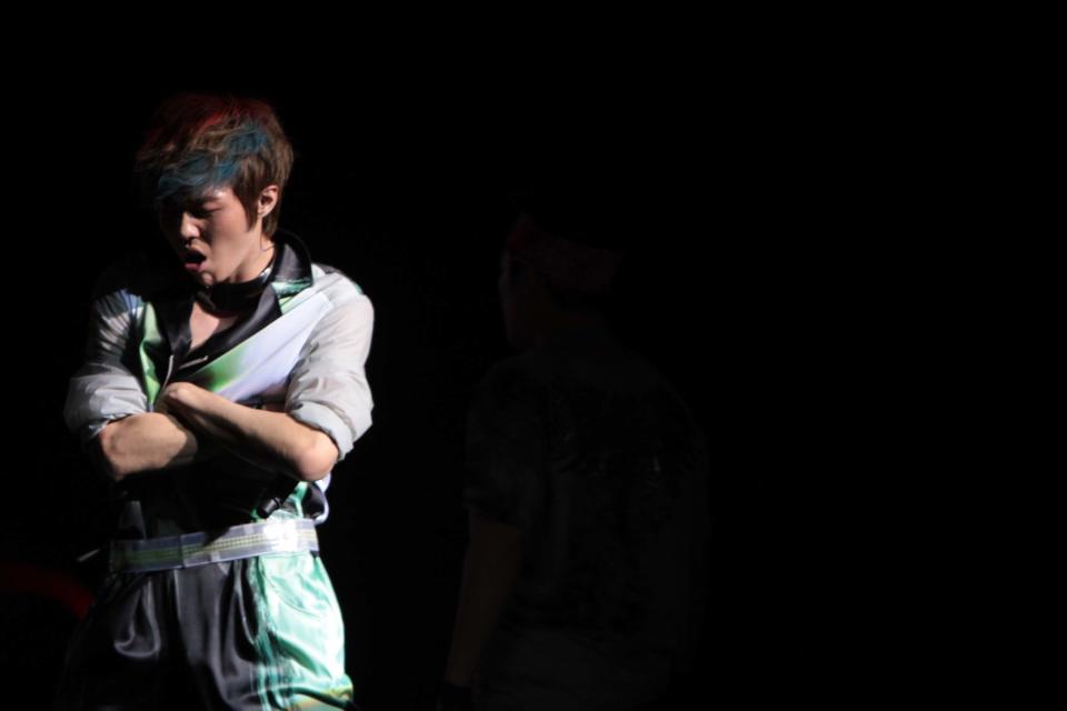 Kpop group "UKISS" performs for the crowd during the "Dream Kpop Fantasy Concert" held at the Mall of Asia grounds in Pasay city, south of Manila on 19 January 2013.  (George Calvelo/NPPA Images)