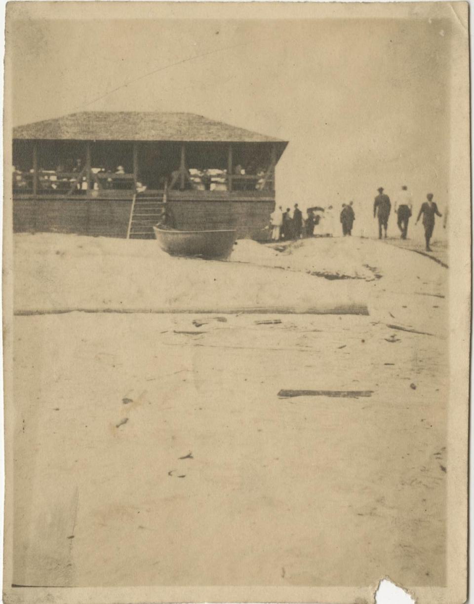 Old bath house on Myrtle Beach’s strand provided by CCU Digital Commons / Horry County Archives Center / Horry County Historical Society Photograph Collection