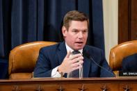 FILE PHOTO: Rep. Eric Swalwell (D-CA) questions a witness in Washington