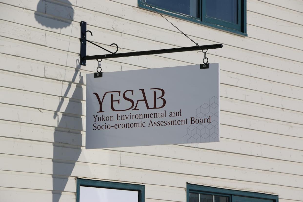 The Yukon Environmental and Socio-economic Assessment Board (YESAB) is recommending against TMM Goldcorp Inc.'s proposed mining road west of Pelly Crossing.  (Alexandra Byers/CBC - image credit)