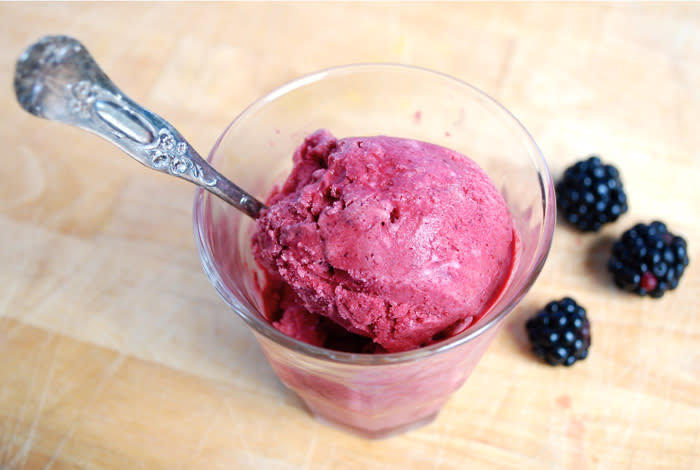 Homemade Blackberry Sherbert