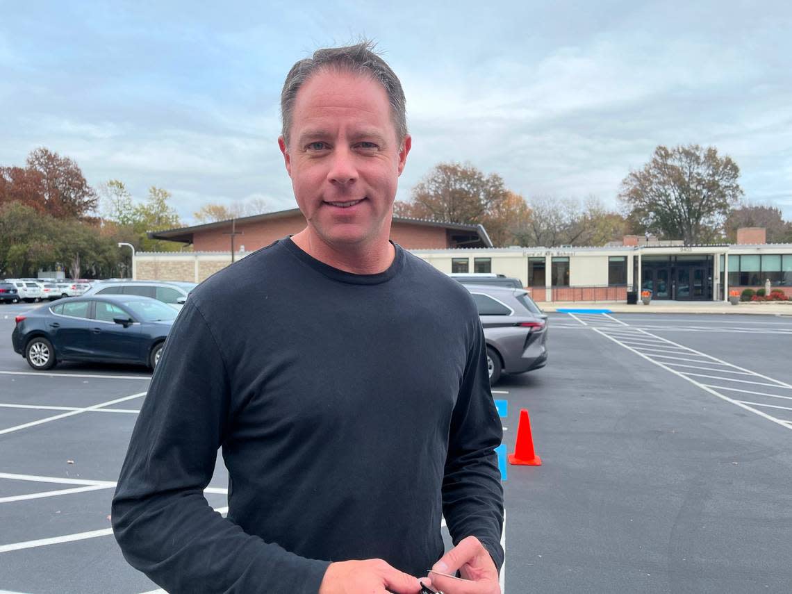Matt Adamson, 45, of Leawood said he voted Tuesday for all Republican candidates. In terms of the gubernatorial race, he said he didn’t like Democratic Gov. Laura Kelly’s response to the COVID-19 pandemic. Lockdowns, he said, should have been ended sooner to help the economy and keep student test scores from dropping. 
