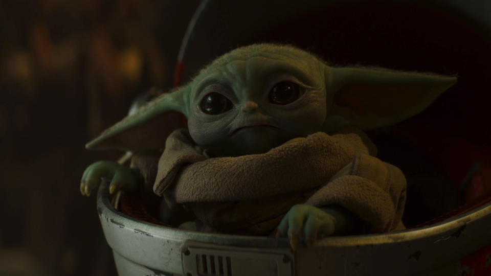 Baby Yoda will return in season two of 'The Mandalorian'. (Credit: Disney+)