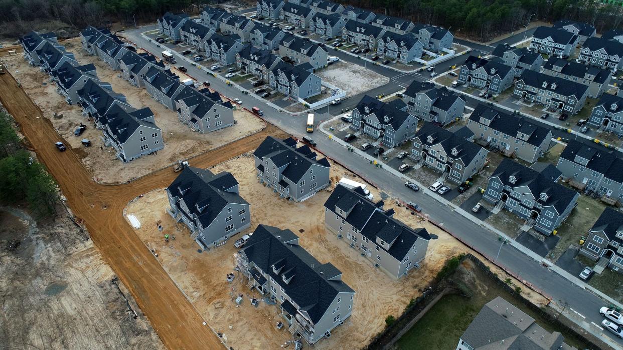 Construction continues for homes along Prospect Avenue in Lakewood Thursday, January 3, 2019.