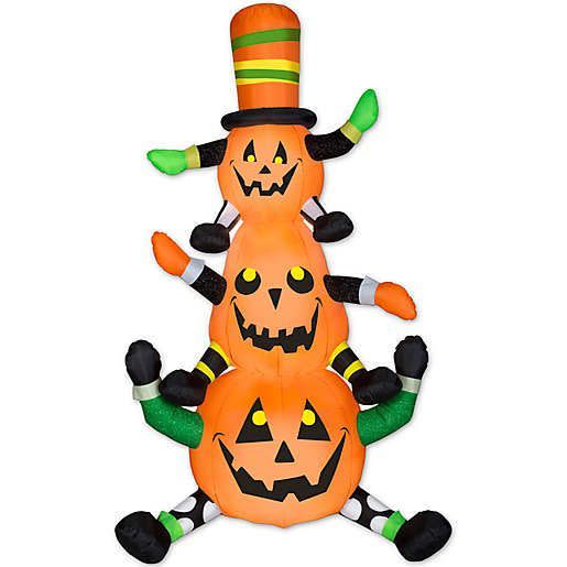 Outdoor Inflatable Animated Whimsy Pumpkin Stack