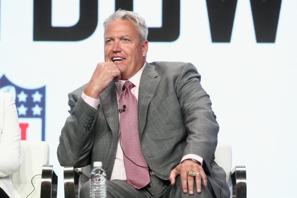 Rex Ryan of ESPN's "Sunday NFL Countdown" speaks onstage during the ESPN portion of the 2017 Summer Television Critics Association Press Tour at The Beverly Hilton Hotel.