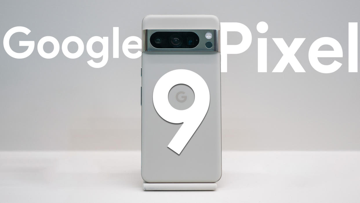  Google Pixel 9 mockup with name. 