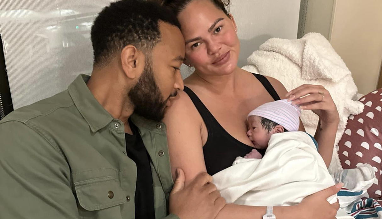 Chrissy Teigen and John Legend welcomed baby no. 4 via surrogate. (Photo via Instagram/chrissyteigen)