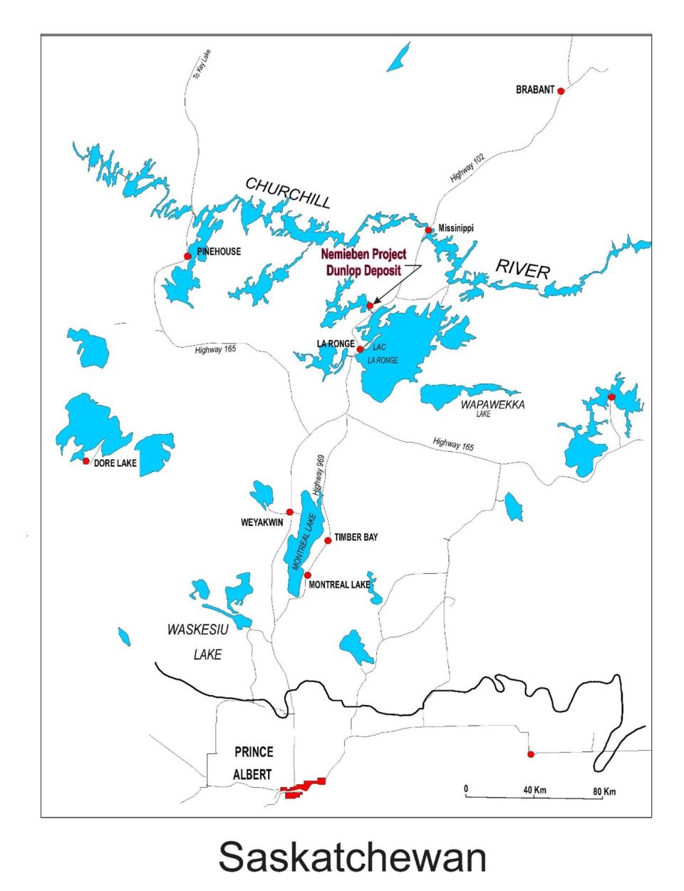 Dunlop Nickel, Copper Deposit Location