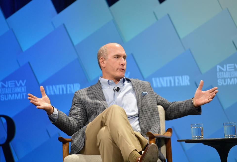 BEVERLY HILLS, CA - OCTOBER 10:  C.E.O. of WarnerMedia, John Stankey speaks onstage at Day 2 of the Vanity Fair New Establishment Summit 2018 at The Wallis Annenberg Center for the Performing Arts on October 10, 2018 in Beverly Hills, California.  (Photo by Matt Winkelmeyer/Getty Images)