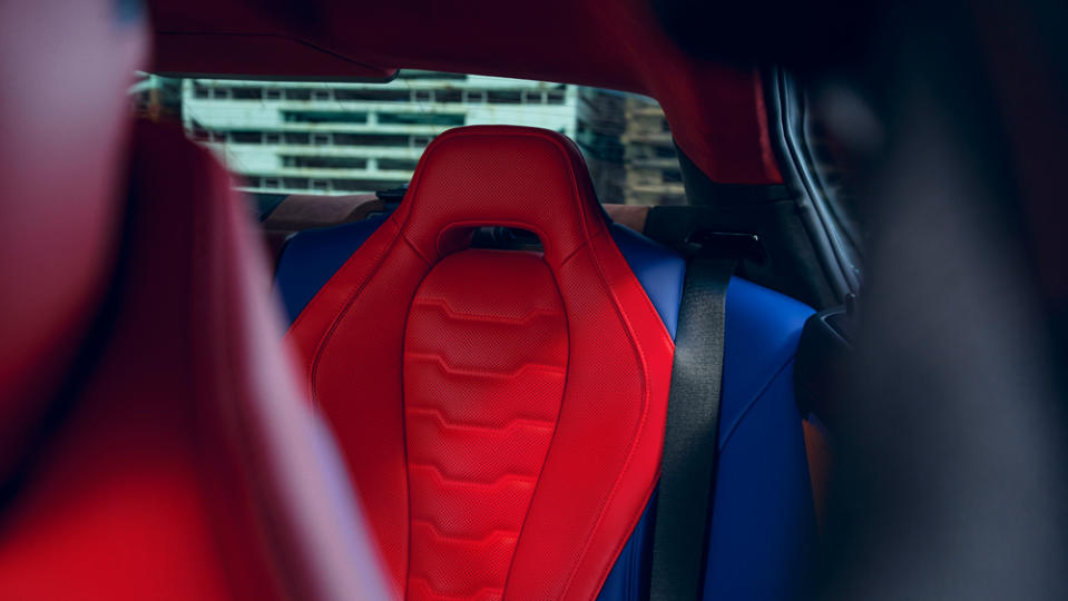 Wonder Woman and Spider-Man are the inspirations for the interior. - Credit: Photo by Enes Kucevic Photography, courtesy of BMW.