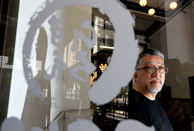 Los Angeles, CA - April 27: Kenji Suzuki is the owner and operator of Suehiro Cafe, a longtime Los Angeles Japanese restaurant that is closing its Little Tokyo location after being evicted from their space on First Street. (Luis Sinco / Los Angeles Times)