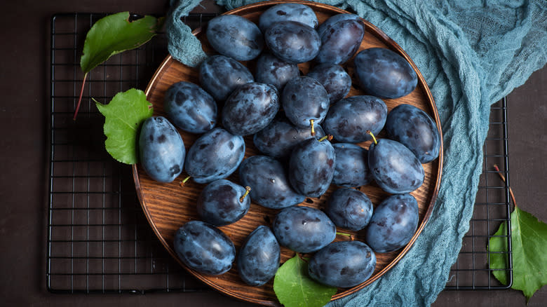 Bowl of plums