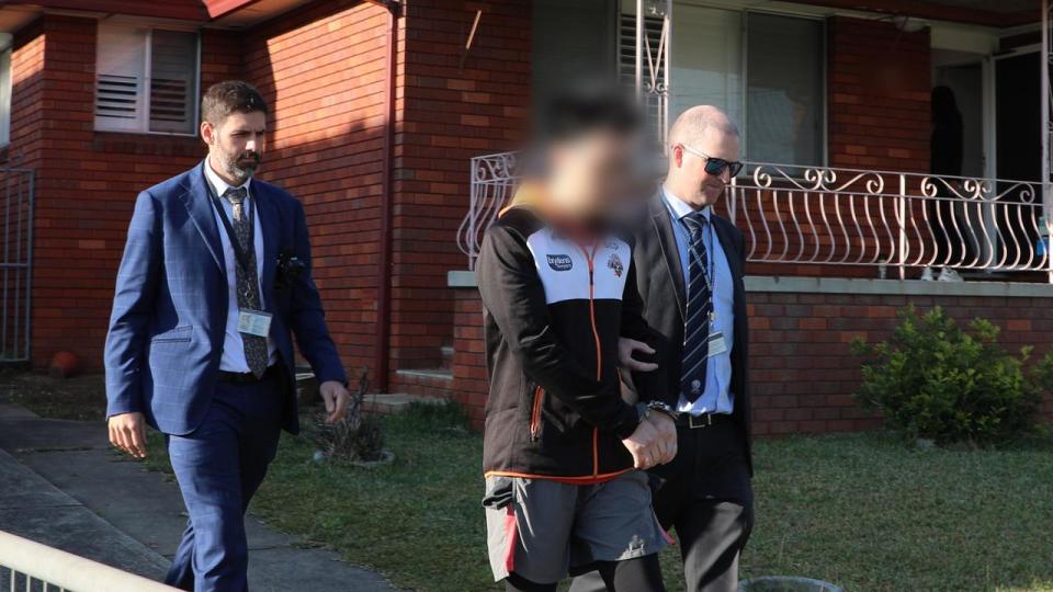 The man was arrested by detectives from the State Crime Command’s Sex Crimes Squad at an Old Guildford home on Friday. Picture: Supplied / NSW Police