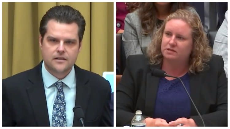 Matt Gaetz and Sarah Warbelow