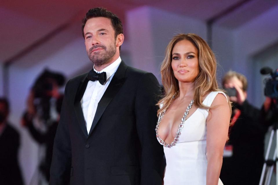 Jennifer Lopez and Ben Affleck delighted fans with their surprise joint appearance on the social media platform (AFP via Getty Images)