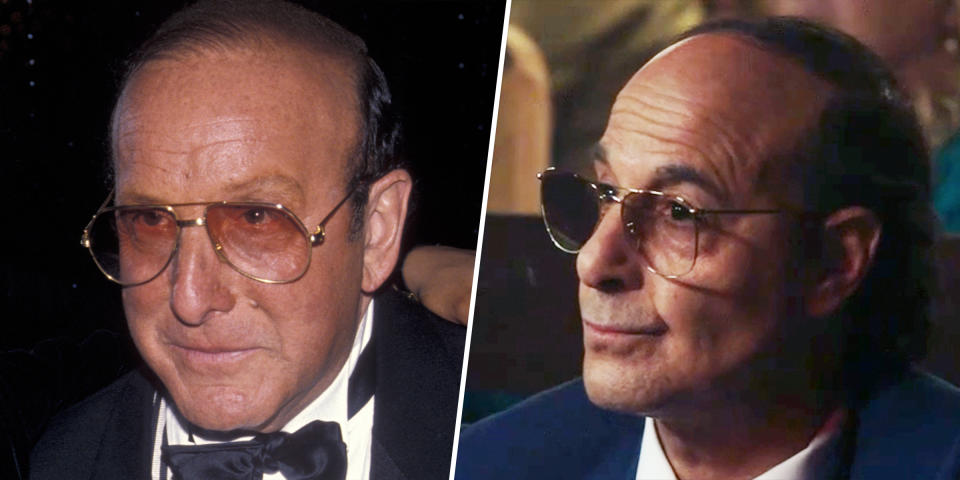 Clive Davis (L) and Stanley Tucci (R) (Ron Galella Collection, Sony Pictures)