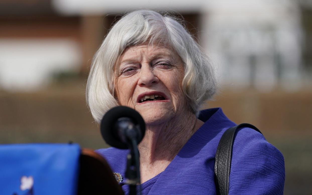 Ann Widdecombe at the unveiling of the statue