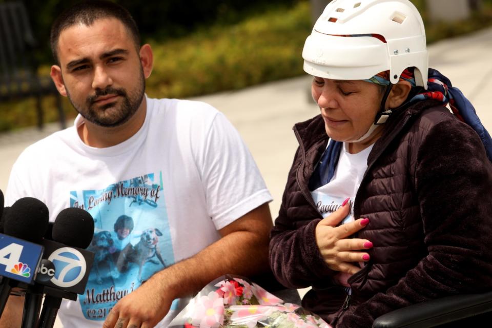 Blanca Ismeralda Tamayo with her son Louis Tovar Jr.