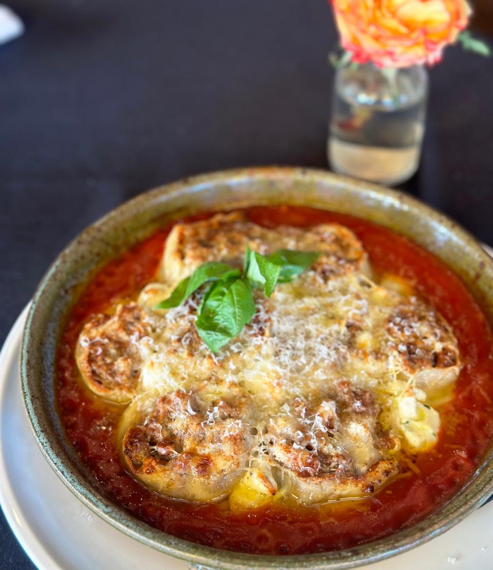 The cannelloni Bolognese, featuring fresh house-made pasta, Bolognese sauce and parmigiano cheese, became a huge favorite of diners at Cucina in 2023.