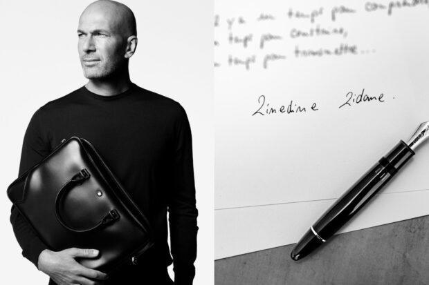 Zinedine Zidane soutient les produits de la marque Montblanc.