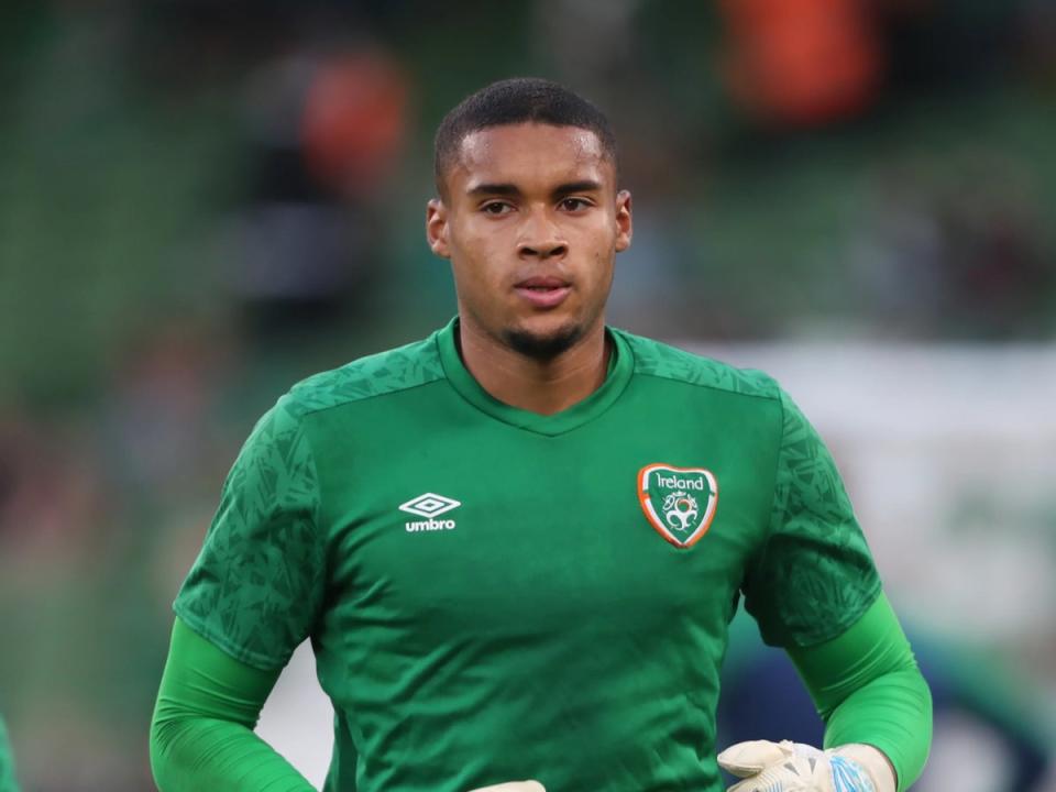 Gavin Bazunu has been ruled out of the Republic of Ireland’s three Nations League games by injury (PA)