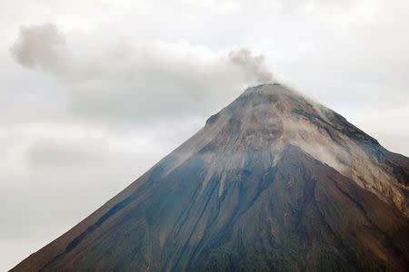 The Fuego volcano is seen from San Miguel Los Lotes in Escuintla, Guatemala June 7, 2018. REUTERS/Carlos Jasso