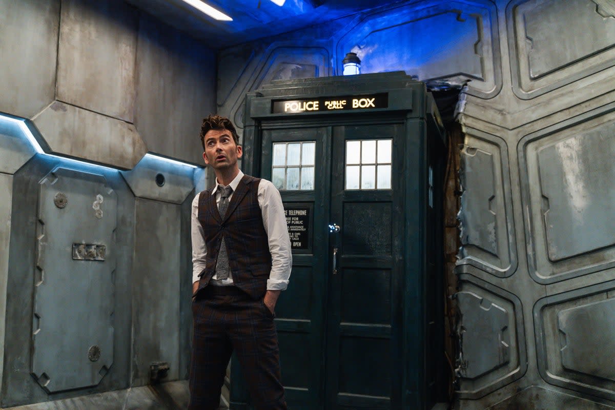 David Tennant in the Doctor Who 60th Anniversary Specials, November 2023 (James Pardon/Bad Wolf/BBC Studios)